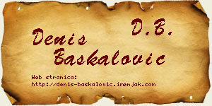 Denis Baškalović vizit kartica